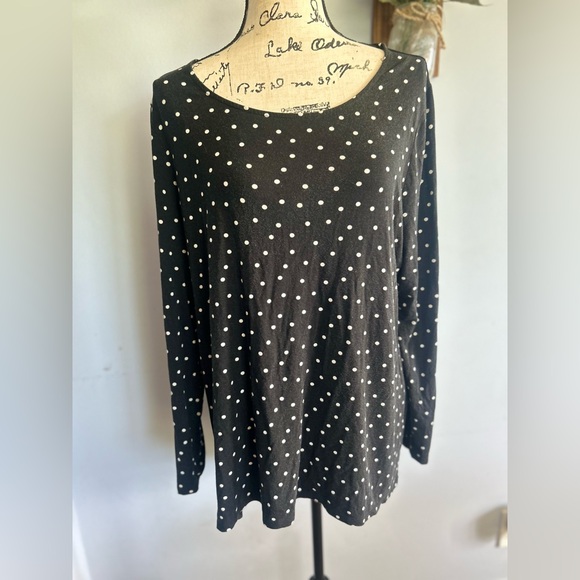 Chico’s tunic polka dots and flora print art to wear bohemian festive - Picture 2 of 10